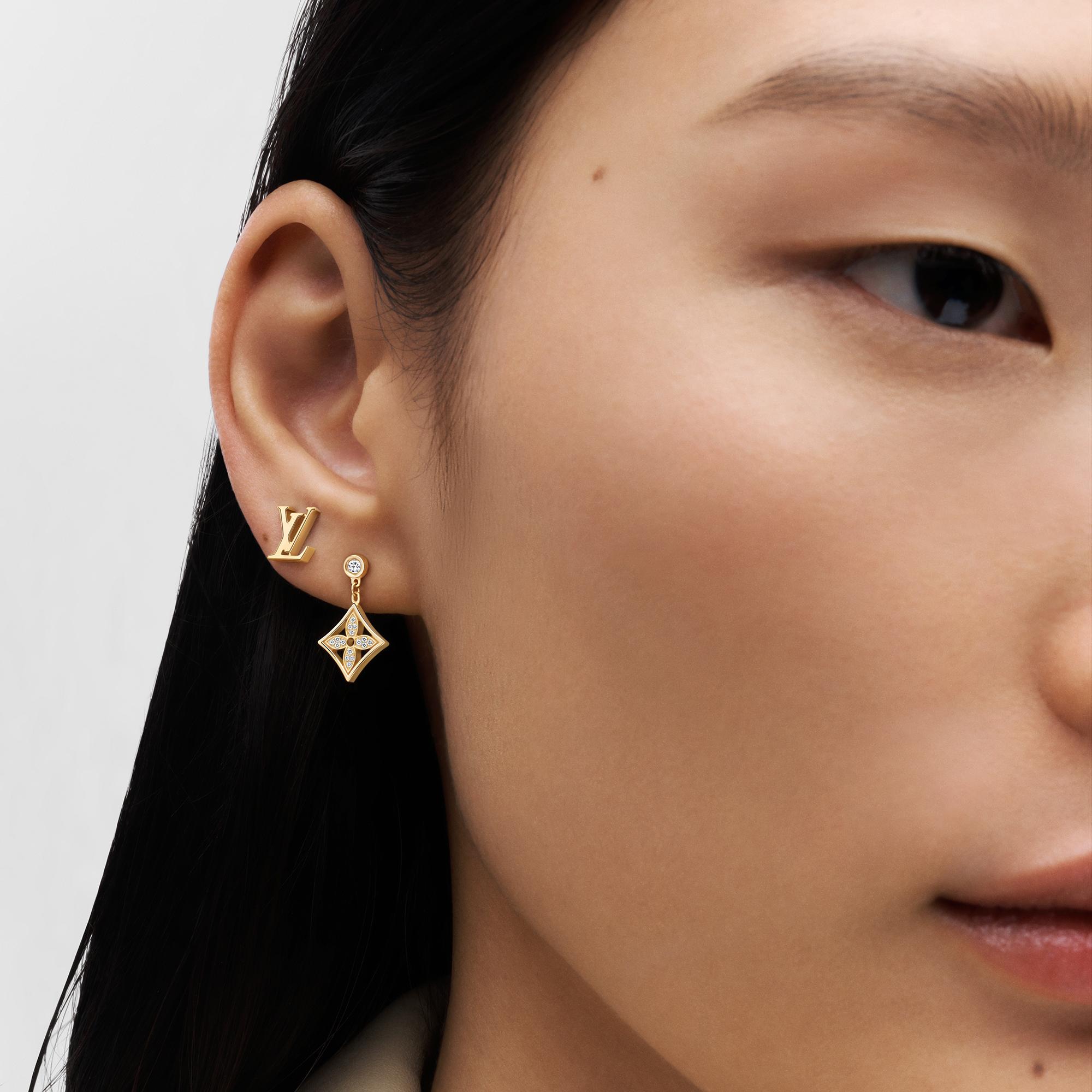 Idylle Blossom Reversible Stud, Pink And Yellow Gold And